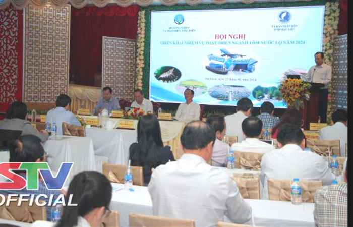 Lãnh đạo tỉnh Sóc Trăng dự Hội nghị triển khai nhiệm vụ phát triển ngành Tôm nước lợ năm 2024 tổ chức tại tỉnh Bạc Liêu